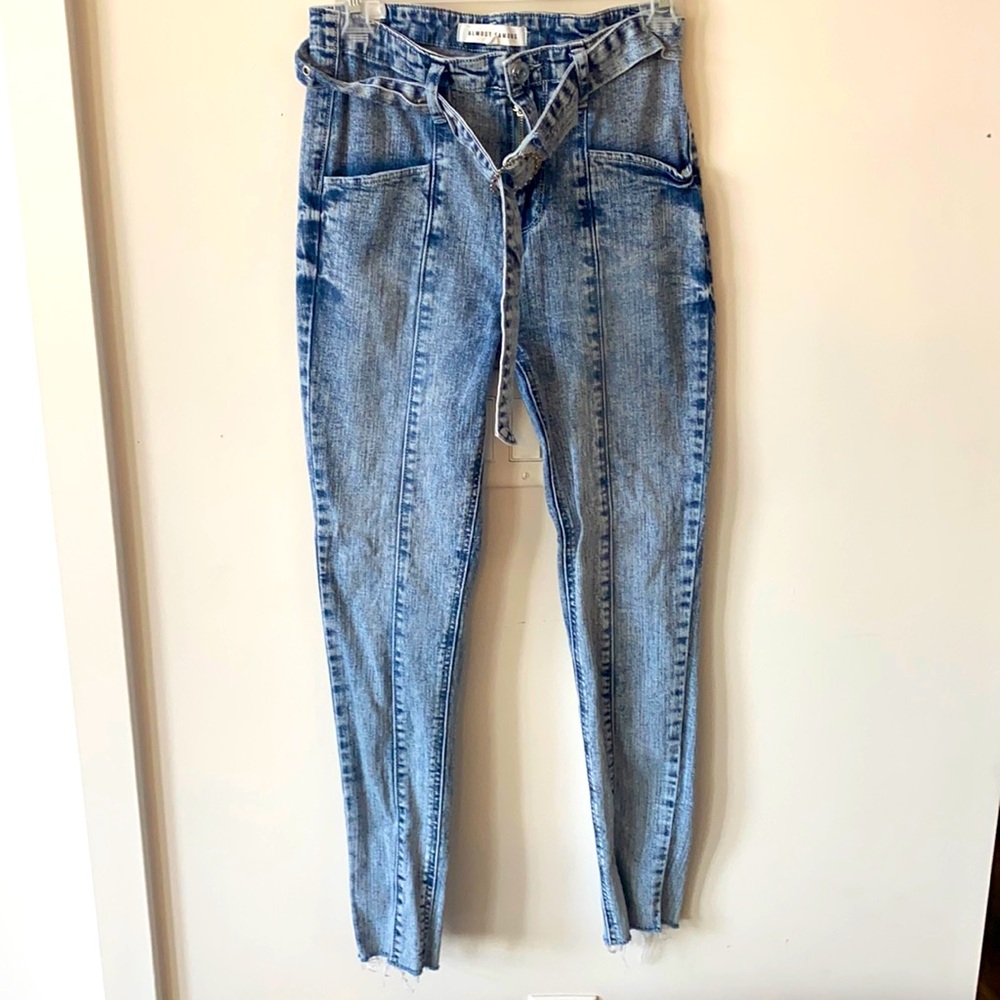 Almost Famous Stone Washed Jeans W/ Belt